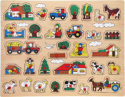 Johntoy knopjes puzzel boerderij