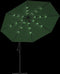 vidaXL - Zweefparasol - met - LED-verlichting - en - metalen - paal - 350 - cm - groen