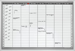 Magnetoplan Weekly Planner Plantafel CC - 90x60cm (BXH) - 7 -Day Week - Aluminium frame