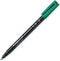 Viltstift Staedtler Lumocolor 318 permanent F groen - 10 stuks