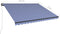vidaXL - Luifel - handmatig - uittrekbaar - met - LED - 450x300 - cm - blauw - en - wit