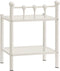 vidaXL - Nachtkastjes - 2 - st - metaal - en - glas - wit - en - transparant