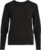 Vila Viril - Trui O-neck L/s Femme Knit Top - Fijn gebreid - Zwart Dames Maat L