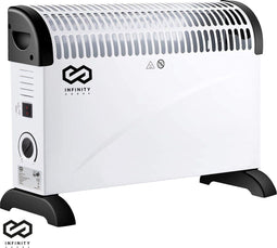 Infinity Goods INF2365 - Elektrische Convector Kachel - 750/1500/2000W - Verstelbare Thermostaat - Wit/Zwart