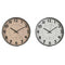 Muurklok Home ESPRIT Wit Beige PVC 30 x 4 x 30 cm (2 Stuks)