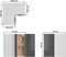vidaXL - Hanghoekkast - Lyon - 57x57x60 - cm - bewerkt - hout - hoogglans - grijs