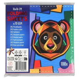Col. Animals - Vouwbladen 16x16 cm - 100 bladen - 70 grams