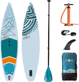 Moai -11'6"- Sup board - Compleet pakket- US Finbox- Fiberglass peddel