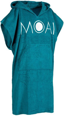 MOAI Badstof Poncho + Pocket & Capuchon