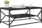 vidaXL - Salontafel - met - Onderplank - Zwart - Eiken - 90x50x40 - cm