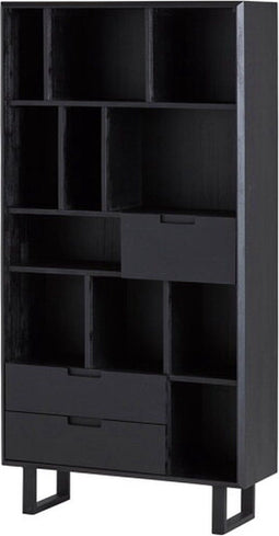 Boekenkast Manuel 100 cm breed - zwart | Meubelplaats