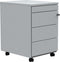 Mobiele ladenblok, 3 laden + pennenlade, aluminium