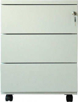 Mobiele ladenblok, 3 laden, wit