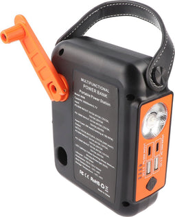 Mobiele stroomgenerator Li-ion 3,7V 22000mAh 81,4Wh met handslinger en USB in-/uitgang