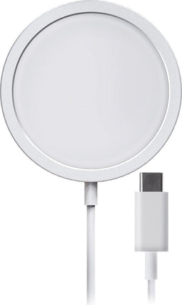 Mobilize 15W Magnetische Draadloze Geschikt voor magnetische ring Oplader Wit