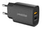 Mobilize 25W Power Delivery / PPS Oplader - USB-A en USB-C Adapter - Zwart - Snellader voor Smartphone en Tablet - Compact en Efficiënt