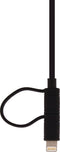 Mobilize 2in1 USB-A naar Apple Lightning / Micro USB Kabel MFI 1.5 Meter - Zwart
