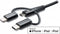 Mobilize 3in1 Nylon USB-A naar Apple Lightning / Micro USB / USB-C Kabel MFI 1.5 Meter - Zwart