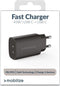 Mobilize 45W Power Delivery / PPS Charge 2-Poorts USB-C Adapter Zwart