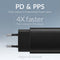 Mobilize 45W Power Delivery / PPS Charge 2-Poorts USB-C Adapter Zwart