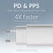 Mobilize 45W Power Delivery / PPS Charge Duo Poorts USB-C Adapter - Geschikt voor Snel Opladen - Wit