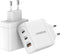 Mobilize 65W Power Delivery / PPS USB-C en USB-A GaN Adapter Wit