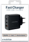 Mobilize 65W Power Delivery / PPS USB-C en USB-A GaN Adapter Zwart