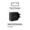 Mobilize 65W Power Delivery / PPS USB-C en USB-A GaN Adapter Zwart