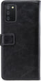 Mobilize Bookcase hoesje geschikt voor Samsung Galaxy A02s - Effen Zwart - Kunstleer