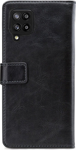 Mobilize Bookcase hoesje geschikt voor Samsung Galaxy A12 - Effen Zwart - Kunstleer