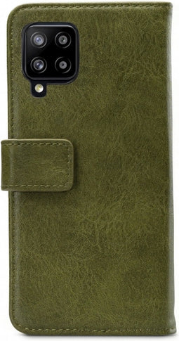 Mobilize Bookcase hoesje geschikt voor Samsung Galaxy A12 - Effen Groen - Kunstleer