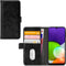 Mobilize Bookcase hoesje geschikt voor Samsung Galaxy A22 4G - Effen Zwart - Kunstleer