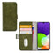 Mobilize Bookcase hoesje geschikt voor Samsung Galaxy A22 4G - Effen Groen - Kunstleer
