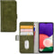 Mobilize Bookcase hoesje geschikt voor Samsung Galaxy A22 5G - Effen Groen - Kunstleer