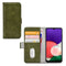 Mobilize Bookcase hoesje geschikt voor Samsung Galaxy A22 5G - Effen Groen - Kunstleer