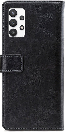 Mobilize Bookcase hoesje geschikt voor Samsung Galaxy A32 5G - Effen Zwart - Kunstleer