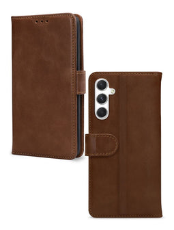 Mobilize Bookcase hoesje geschikt voor Samsung Galaxy A34 - Effen Bruin - Leer