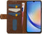 Mobilize Bookcase hoesje geschikt voor Samsung Galaxy A34 - Effen Bruin - Leer