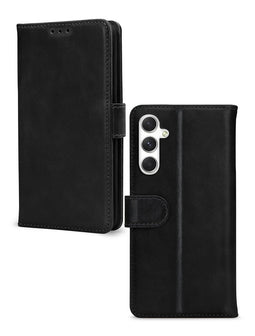 Mobilize Bookcase hoesje geschikt voor Samsung Galaxy A54 - Effen Zwart - Leer