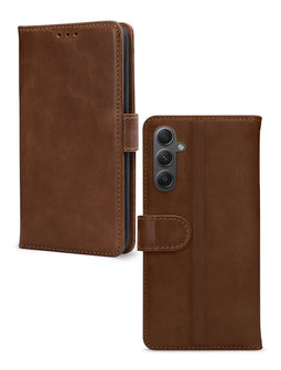 Mobilize Bookcase hoesje geschikt voor Samsung Galaxy A54 - Effen Bruin - Leer