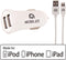 Mobilize Car Charger Dual USB 2.4A + 1m Apple Lightning Cable White