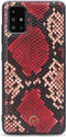 Mobilize Clutch Case hoesje geschikt voor Samsung Galaxy A51 - Slangenprint Rood - Kunstleer