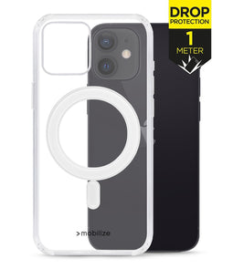 Mobilize Doorzichtig Hoesje geschikt voor Apple iPhone 12 MagSafe Telefoonhoesje Hardcase | Mobilize Naked Protection Backcover Shockproof | Geschikt voor MagSafe | Geschikt voor Draadloos Opladen met Magnetische Ring | MagSafe Case - Transparant
