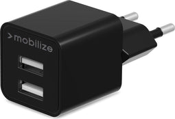 Mobilize Dual USB Oplader 24W - Zwart