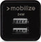 Mobilize Dual USB Oplader 24W - Zwart