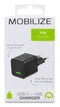 Mobilize Dual USB / USB-C Oplader Power Delivery 30W - Zwart