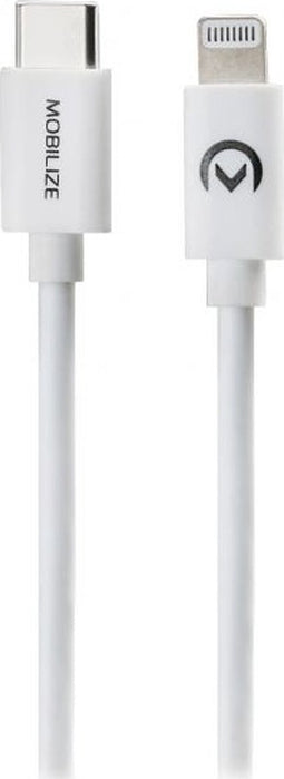 Mobilize Fast Charge/Sync Cable USB-C to MFi Lightning 1m. White