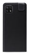 Mobilize Flipcase (omlaag) hoesje geschikt voor Samsung Galaxy A22 5G - Effen Zwart - Kunstleer