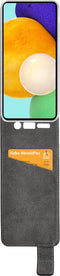 Mobilize Flipcase (omlaag) hoesje geschikt voor Samsung Galaxy A52s/Galaxy A52 4G/Galaxy A52 5G - Effen Zwart - Kunstleer