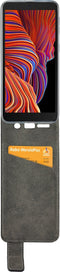 Mobilize Flipcase (omlaag) hoesje geschikt voor Samsung Galaxy Xcover 5 - Effen Zwart - Kunstleer